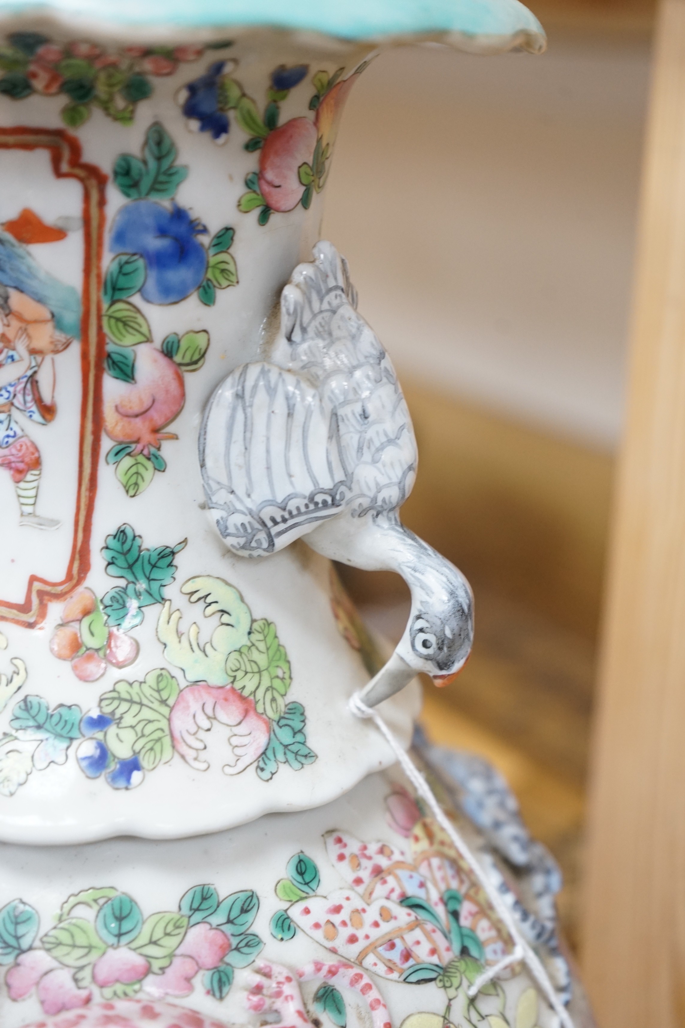 A 19th century Chinese famille rose vase, 42cm